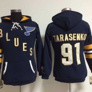 St. Louis Blues #91 Vladimir Tarasenko Navy Blue Old Time Heidi NHL Hoodie