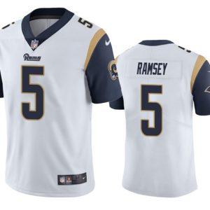 Los Angeles Rams #5 Jalen Ramsey White Vapor Untouchable Limited Stitched Jersey