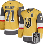 Vegas Golden Knights #71 William Karlsson Gold 2023 Stanley Cup Final Stitched Jersey