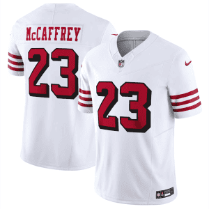 San Francisco 49ers #23 Christian McCaffrey New White 2023 F.U.S.E. Vapor Untouchable Limited Stitched Jersey