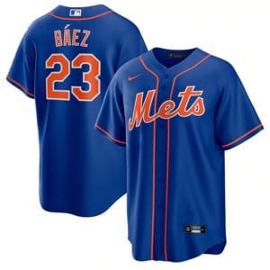 New York Mets #23 Javier B¨¢ez Royal Cool Base Stitched Jersey