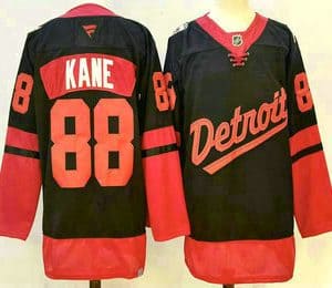 Detroit Red Wings #88 Patrick Kane Black 2025 Stadium Series Stitched Jersey