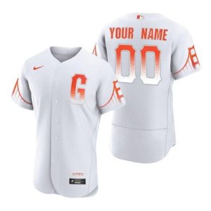San Francisco Giants Customized Custom White City Connect Flex Base Stitched Jersey