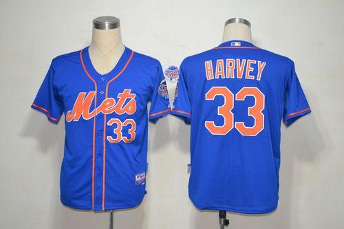 Mets #33 Matt Harvey Blue Alternate Home Cool Base Stitched Jersey