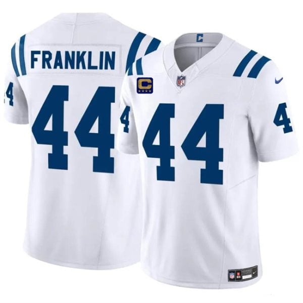 Indianapolis Colts #44 Zaire Franklin White 2024 F.U.S.E. With 4-Star C Patch Vapor Limited Stitched Jersey