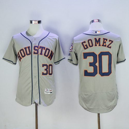 Astros #30 Carlos Gomez Grey Flexbase Authentic Collection Stitched Jersey
