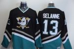 Ducks #13 Teemu Selanne Black CCM Throwback Stitched Jersey