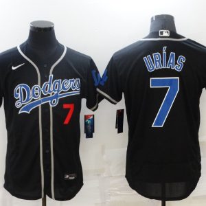 Los Angeles Dodgers #7 Julio Urias Black Flex Base Sttiched Jersey