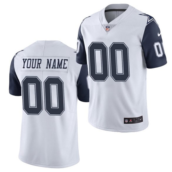 Cowboys Customized White Vapor Untouchable Limited Stitched Jersey