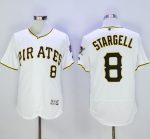Pirates #8 Willie Stargell White Flexbase Authentic Collection Stitched Jersey
