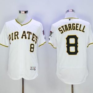 Pirates #8 Willie Stargell White Flexbase Authentic Collection Stitched Jersey
