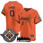 Houston Astros #0 Orbit Orange 2025 City Connect Limited Stitched Jersey
