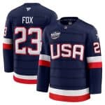 USA #23 Adam Fox Navy 2025 4 Nations Stitched Jersey