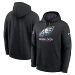 Philadelphia Eagles Black 2024 Crucial Catch Club Pullover Hoodie