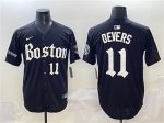 Boston Red Sox #11 Rafael Devers Black Gothic Vapor Limited Stitched Jersey