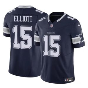 Dallas Cowboys #15 Ezekiel Elliott Navy 2023 F.U.S.E Vapor Untouchable Limited Stitched Jersey