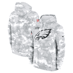 Philadelphia Eagles 2024 Arctic Camo Salute To Service Club Fleece Pullover Hoodie
