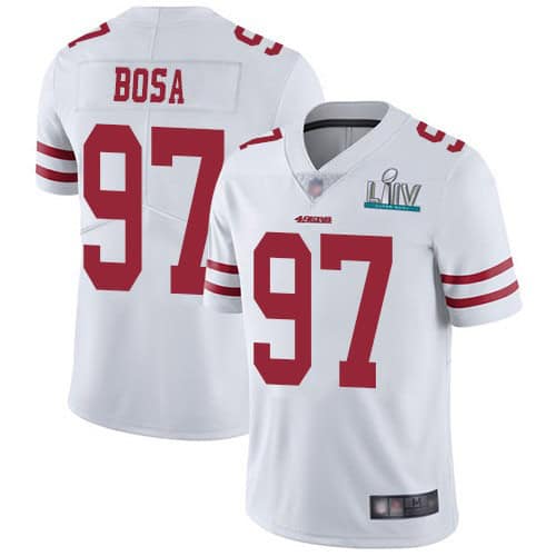 San Francisco 49ers #97 Nick Bosa White Super Bowl LIV Vaper Untouchable Limited Stitched Jersey