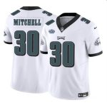 Philadelphia Eagles #30 Quinyon Mitchell White 2024 With Dradt Patch F.U.S.E Vapor Untouchable Limited Stitched Jersey