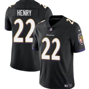 Baltimore Ravens #22 Derrick Henry Black Vapor Limited Jersey