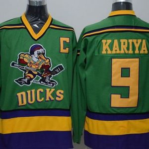Ducks #9 Paul Kariya Green CCM Throwback Stitched Jersey
