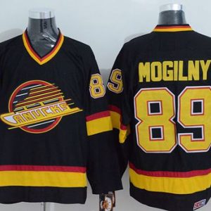 Canucks #89 Alexander Mogilny Stitched Black CCM Throwback Jersey