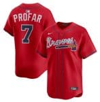 Atlanta Braves #7 Jurickson Profar Red 2025 Alternate Limited Stitched Jersey