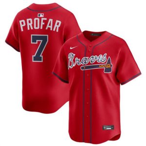 Atlanta Braves #7 Jurickson Profar Red 2025 Alternate Limited Stitched Jersey