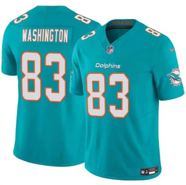 Miami Dolphins #83 Malik Washington Aqua 2024 F.U.S.E. Vapor Limited Stitched Jersey
