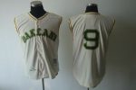 Mitchell And Ness 1968 Athletics #9 Reggie Jackson Cream Throwback Stitched Jersey