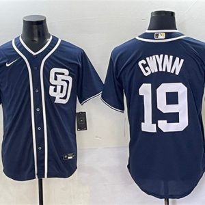 San Diego Padres #19 Tony Gwynn Navy Cool Base Stitched Jersey