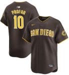 San Diego Padres #10 Jurickson Profar Brown 2024 Away Limited Stitched Jersey