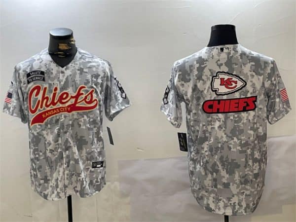 Kansas City Chiefs Team Big Logo 2024 Arctic Camo Salute To Service Stitched Jersey