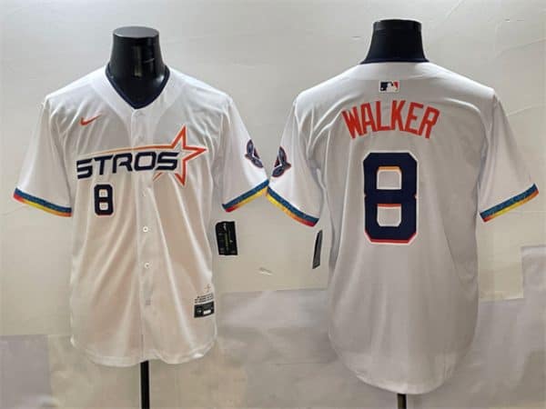 Houston Astros #8 Christian Walker White 2025 City Connect Limited Stitched Jersey