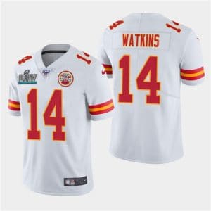 Chiefs #14 Sammy Watkins White Super Bowl LIV Vapor Untouchable Limited Stitched Jersey