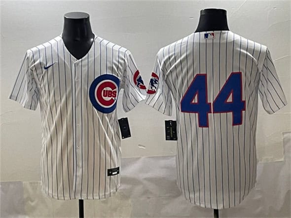 Chicago Cubs #44 Anthony Rizzo White Cool Base Stitched Jersey