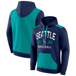 Seattle Mariners Navy Aqua Chip In Pullover Hoodie