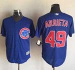 Cubs #49 Jake Arrieta Blue New Cool Base Stitched Jersey