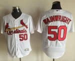 Cardinals #50 Adam Wainwright White Flexbase Authentic Collection Stitched Jersey