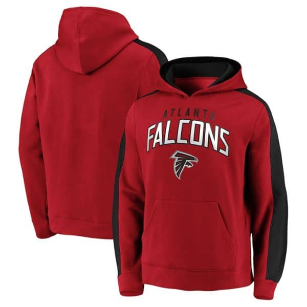 Atlanta Falcons Red Game Time Arch Pullover Hoodie