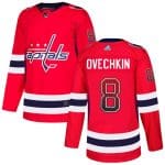 Washington Capitals #8 Alex Ovechkin Red Drift Fashion Stitched Jersey