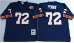 Mitchell Ness Bears #72 William Perry Blue Big No. Throwback Stitched Jersey