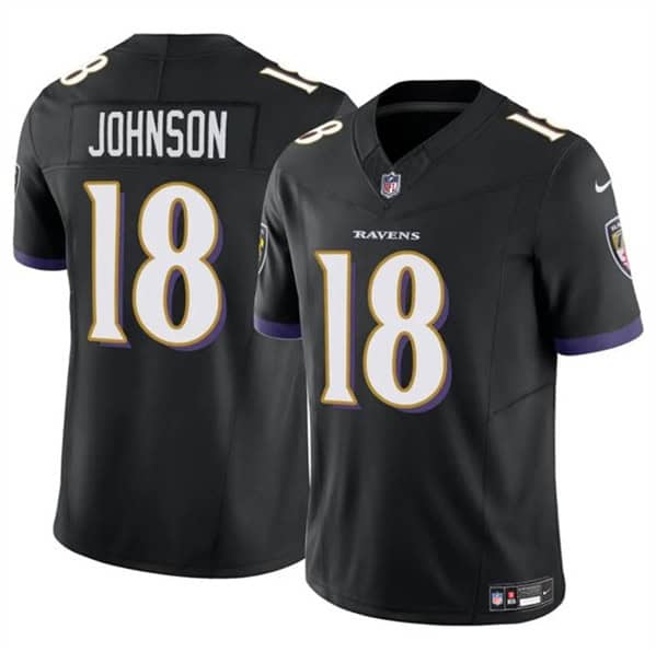 Baltimore Ravens #18 Diontae Johnson Black 2023 F.U.S.E. Vapor Limited Jersey