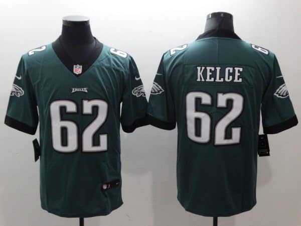 Philadelphia Eagles #62 Jason Kelce Green Vapor Untouchable Limited Stitched Jersey