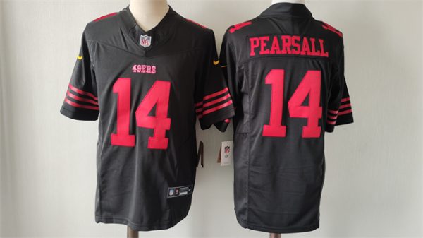 San Francisco 49ers #14 Ricky Pearsall Black 2024 Draft F.U.S.E. Vapor Untouchable Limited Stitched Jersey