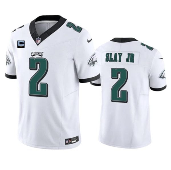 Philadelphia Eagles #2 Darius Slay JR White 2023 F.U.S.E. With 2-Star C Patch Vapor Untouchable Limited Stitched Jersey