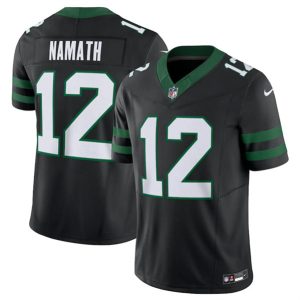 New York Jets #12 Joe Namath Black 2024 F.U.S.E. Vapor Limited Stitched Jersey