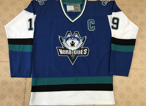 Quebec Nordiques Custom Blue Stitched Jersey
