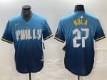 Philadelphia Phillies #27 Aaron Nola Blue 2024 City Connect Limited Stitched Jersey