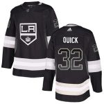 Los Angeles Kings #32 Jonathan Quick Black Drift Fashion Stitched Jersey